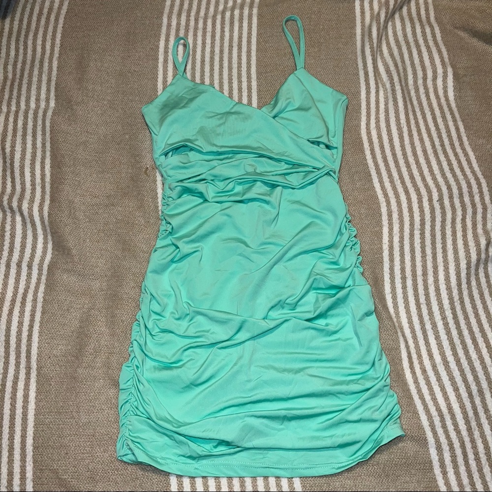 Shein Crisscross ruched dress
